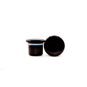 Obsidian Stone Black Single Flare Plugs PAIR