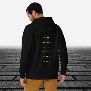 F*ck Off Morse Code Hoodie, Unisex Hoodie for Everyone, Yellow Back Print