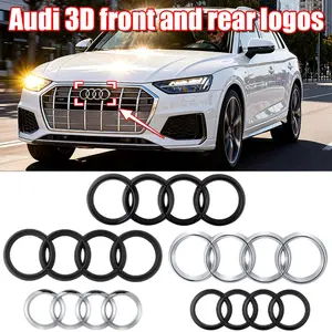 Audi Car Replacement Front Rear Emblem Badge, Rustproof Durable Fit, Precision Match for A3/a4/a5/a6/a7/a1/q2/q3/q5/q7/q8/tt Models
