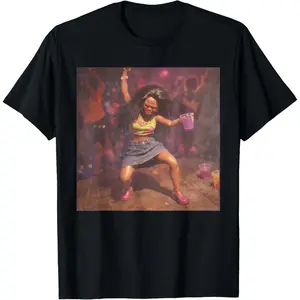 100% Cotton Funny Black Doll Party Meme T-Shirt