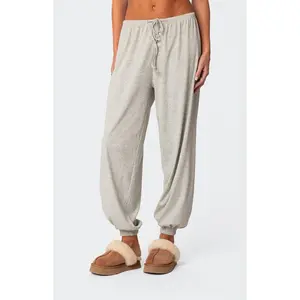 Edikted Women's Rosanna Waffle Pajama Sweatpants