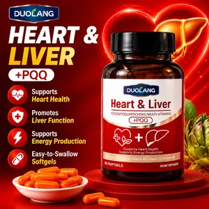 DUOLANG Heart & Liver Vitality Support Reduced Coenzyme Q10 100mg + PQQ 10mg & Artichoke Extract - 60Count 30-Day Supply - Non-GMO, Gluten-Free - Premium Formula for Daily Energy & Organ Wellness - Fitness,Healthcare
