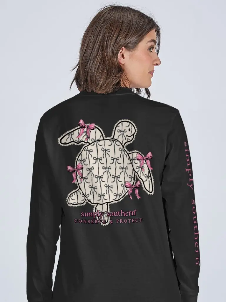 Simply Southern Turtle Tracker Ribbon Long Sleeve T-Shirt