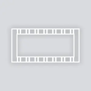 Varied Stripes Rectangle Rim Clay Stencil