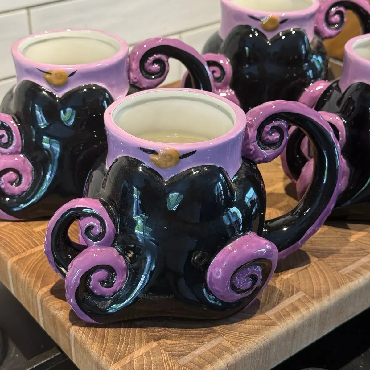 Sea Witch Villains Sculpted Coffee Mug - Purple & Black Design Inspired by Ursula Character