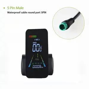 Advanced Wired Electric Bike Computer LCD Display, NFC Unlocking, Type-C Charging Port for Phone, Suitable for Various E-Bikes