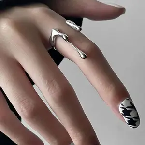Creative Irregular Liquid Lava Open Ring - Cool Birthday Party Jewelry for Girls