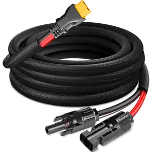12AWG-20ft  Solar to XT60  ,Redesign Solar Panel Connector to XT60i Adapter Extension Wire for EF ECOFLOW RIVER DELTA Portable Power Station RV Solar Panel Solar Generator