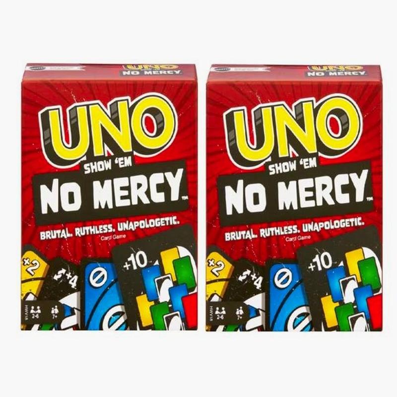 UNO SHOW EM NO MERCY PLUS OPTION 210 & 196 Cards with more Extended Function Cards, Card Game for 2-10 Players card game cards game, Longer time playing, TOP CARD GAME