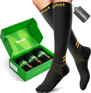 Compression Socks for Women Men 3 Pairs, Scented knee high Stockings for Travel  and Flight Trip