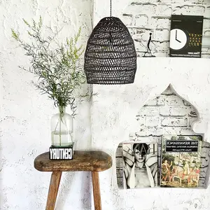 Handmade Rattan Pendant Light with Bohemian Charm - Organic Home Lighting