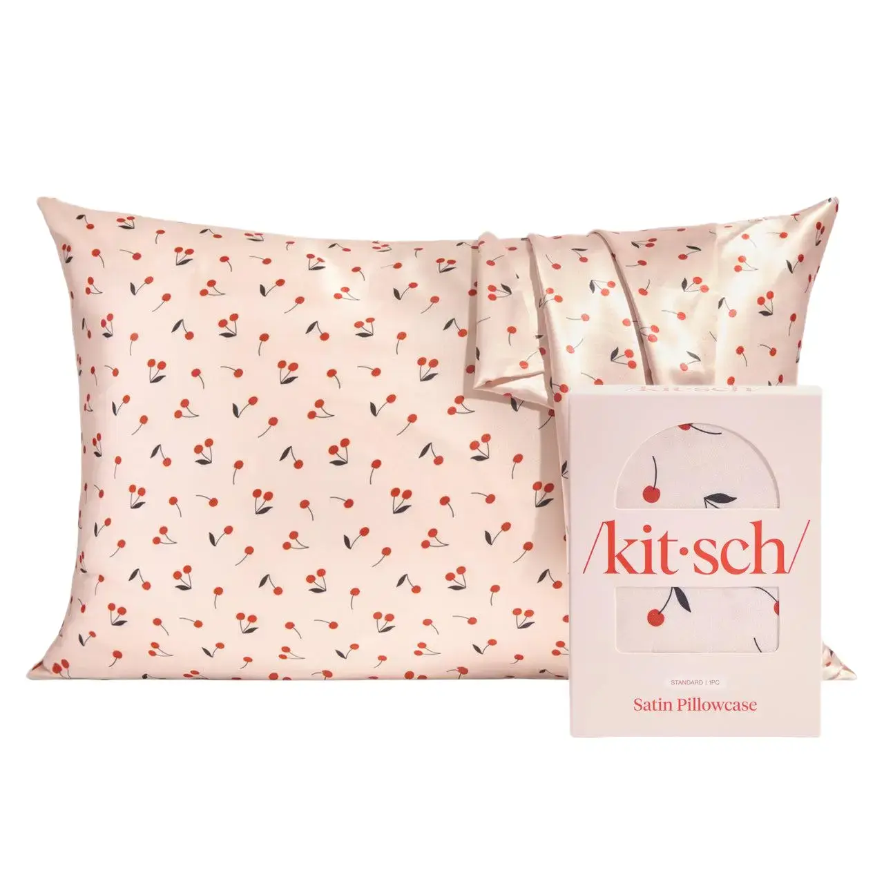 Cherry Print Satin Pillowcase - Standard Cherry Print Satin Pillowcase - Standard