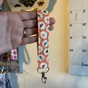 Pink Halloween Treats Keychain Wristlet