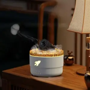 1count Creative Battery Essential Oil Diffuser Humidifier, Spit Smoke Ring Humidifier Aromatherapy Diffuser, 3 Timing Modes Timer 7 Colorful Light Diffuser Essential Oil Large Room, USB Interface, USB Powered Humidifier