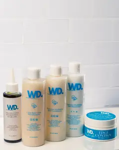 West Davis Hair Care Protective Hydration Bundle with Hydrolyzed Keratin Shampoo Conditioner Oil Moisturizer & Edge Control for Frizz Free Healthy Hair Haircare Hydrate Gentle Cleansing