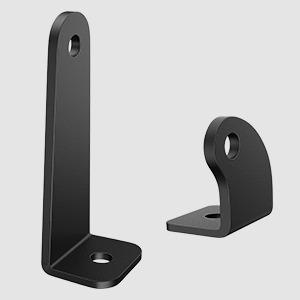 Nilight 2PCS Universal Side-Mounted Brackets Adjustable Compatible with Straight or Curved Led Light Bar, 2 Years Warranty,Black