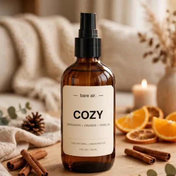 Cozy Room Spray - Warm Vanilla Linen Spray, Amber Sandalwood