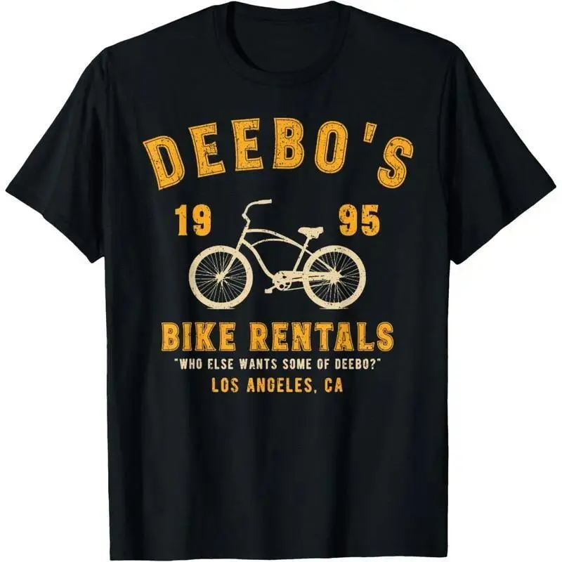 Vintage Deebo's Bike Rentals T-Shirt Cotton Fabric Vintage Deebo's Bike Rentals T-Shirt Cotton Fabric