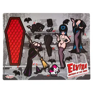 Elvira Mistress of The Dark Coffin Dress Up Magnet Set