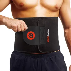 ActiveGear Enhanced Waist Trimmer Belt for Lumbar Support, Medium Size 8" x 42", Red
