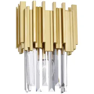 CWI Lighting Deco 1 Light 8 inch Medallion Gold Wall Light 1112W8-1-169