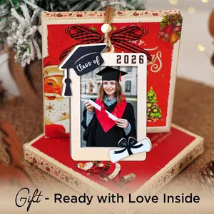 2026 Graduation Photo Frame - Wooden Hanging Keepsake, Graduation Photo Frame Pendant, Decor for Room, Ideal Gift for 2026 Seniors tiktokshopspringglowup
