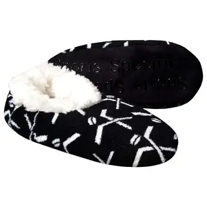 Sports Specialties Hockey Slippers Cozy Non-Slip House Shoes for Hockey Fans Footwear Boy Soft Plush Cushioning Non-Slip Sole Ideal for Hardwood and Tile Fit True to Size