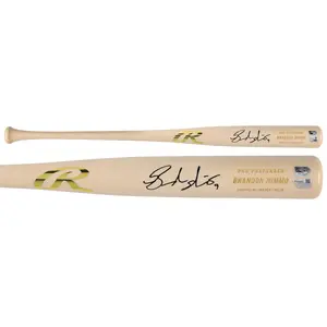Brandon Nimmo New York Mets Autographed Player-Issued Tan Rawlings Bat from the 2024 MLB Season - Fanatics Authentic Certified