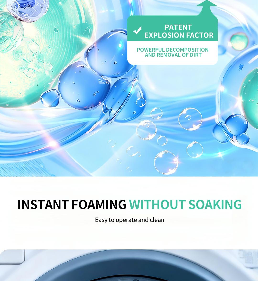 SOPAMI Washing Machine Cleaner Tablets for Pet Owners Eco-Friendly Pet-Safe Formula Removes Pet Hair & Odors Septic Safe 12 Count Deep Cleaning Tablets for Front Load Top Load HE Washers