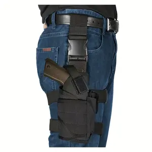 Right-Handed Hanging Leg Holster, Men's Thigh Holster with Pouch, Adjustable Leg Safety Belt, Suitable for Outdoor Sports
