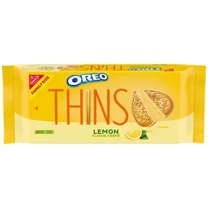 OREO Thins Lemon Creme Sandwich Cookies, Family Size, 11.78 oz OREO Thins Lemon Creme Sandwich Cookies, Family Size, 11.78 oz