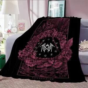 S-Sleep T-Token Blanket Quality Super Warm Throw Blanket All-season Children Outdoor Fluffy Bedspread |   Sleep Token Band-Themed Flannel Blanket |   Soft Cozy for Sofa/Bed/Office Naps & Camping Travel |   Print In USA - Must-Have Fan Gift for Birthdays