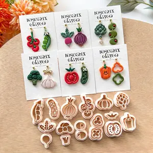 Vegetable Polymer Clay Cutter, Vegetable Ring Cutting Tool, Jewelry Making Supplies, Cucumber & Bell Pepper Shapes