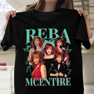Gildan Reba McEntire Gift For Fan T-Shirt Women's 100% US Cotton Crewneck Fitted Short Sleeve Casual Tops