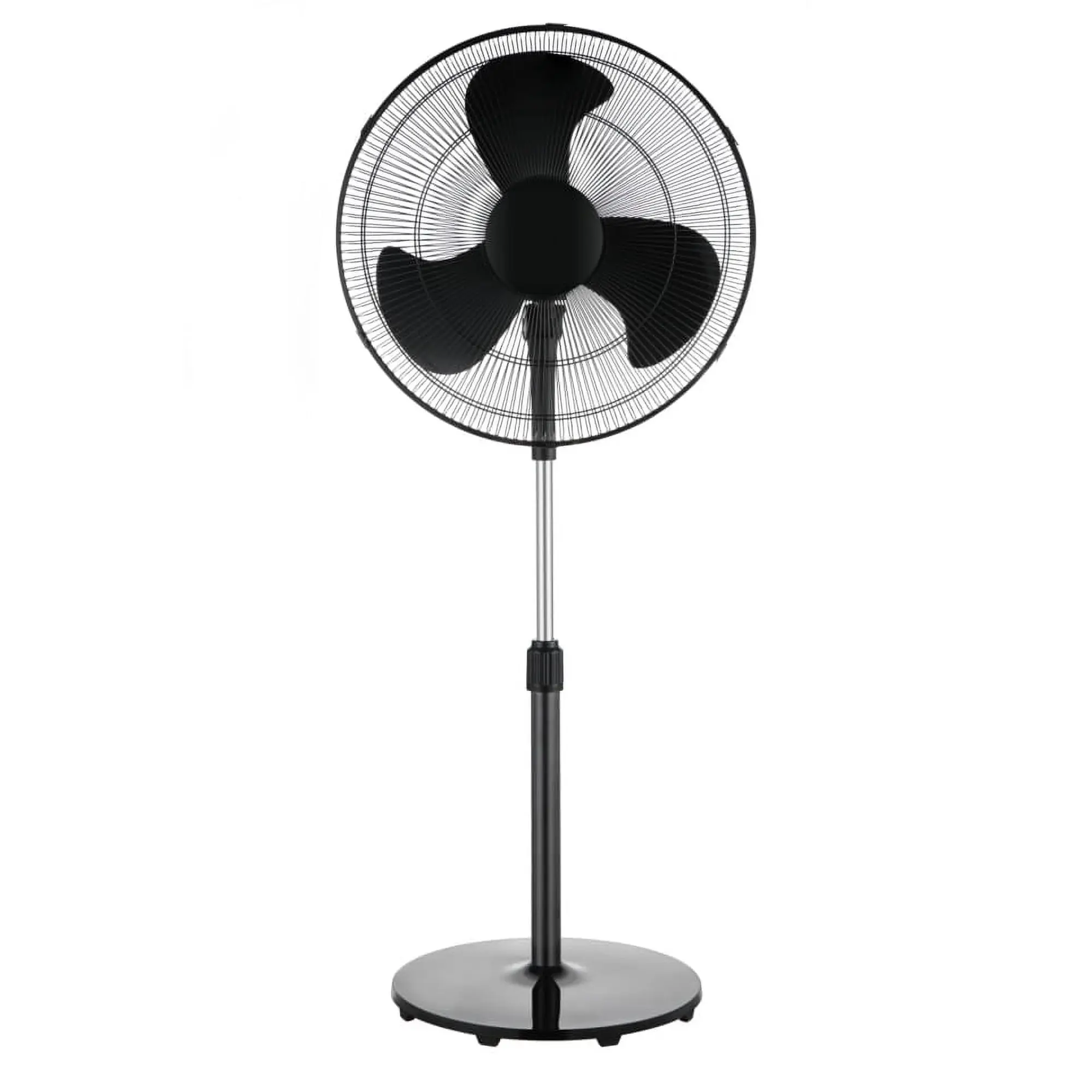 Mainstays 48-Inch Tall Pedestal Fan, 3-Speed Oscillating, Adjustable 18" Fan Head, Black, FS45-19MB