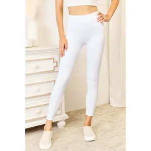 Double Take Wide Waistband Sports Leggings yoga legging