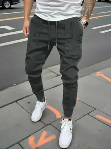 Men's Running Sport Pants, Practical Pocket Design, Breathable Comfort, Ideal for Running and Fitness, Outdoor Activities, Breathable Athletic Bottoms, Breathable Activewear Bottoms, Outdoor Sports Activewear