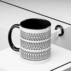 12 Oz Black Ceramic Cup - Modern Sublimation Mug with Hidden Message, Funny Office Drinkware Gift for Coworkers