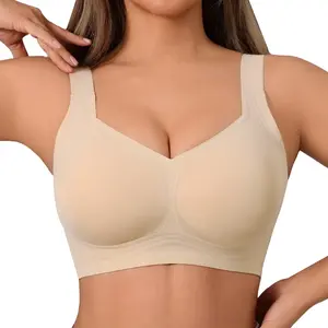 Avenzi Womens Wireless Jelly Bra Supportive Wireless Push Up Bra Full Coverage T-Shirt Bra