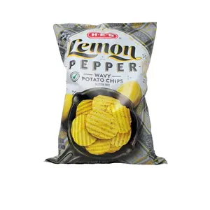 HEB Lemon Pepper Wavy Potato Chips 9 Ounce Bag