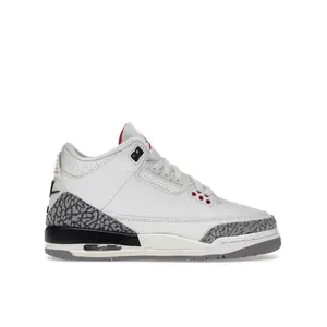 Jordan Kid's 3 Retro White Cement Reimagined Basketball Shoes, from StockX