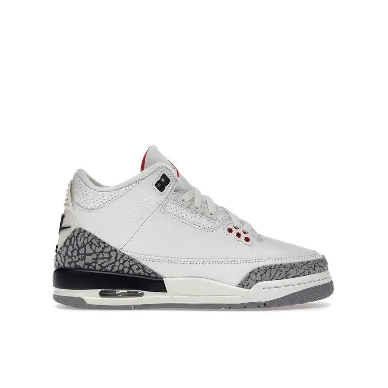 Jordan Kid's 3 Retro White Cement Reimagined Basketball Shoes, from StockX
