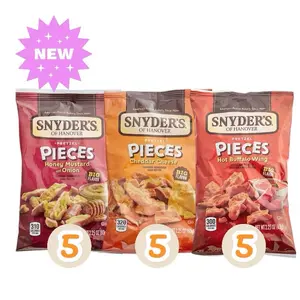 Snyder's of Hanover Variety Pack Pretzels Pieces - 3 Flavors, 15 Ct - Snack Crunchy Savory