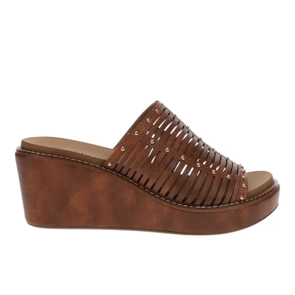 Corkys Womens Much Better Casual Sandals Casual High Heel 3" & Up - Brown Corkys Womens Much Better Casual Sandals Casual High Heel 3" & Up - Brown