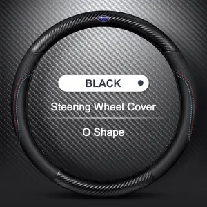Subaru Brz Wrx Xv Ascent Forester Outback Impreza Legacy Anti-Slip Carbon Fiber Leather Ultrathin Steering Wheel Cover, Car Accessory