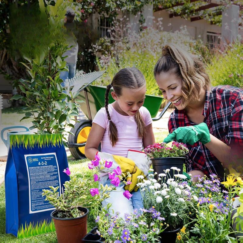 Supply Solutions 4-3-2 Nutri-Proganic Granular Fertilizer 10 Pounds - Slow Release Formula for Vegetable Garden Fruit Trees & House Plants - All Purpose Chicken Manure Fertilizer for Indoor Outdoor Food Crops