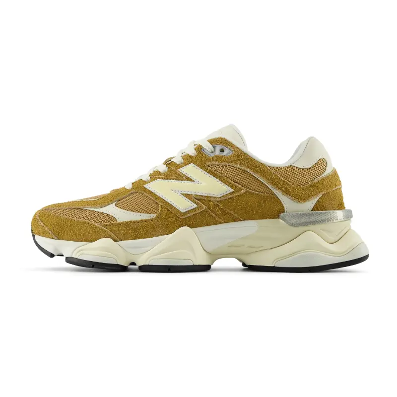 NEW BALANCE Men's 9060 Suede & Mesh Athletic Running Shoes with Wavy Lines and ABZORB & SBS Cushioned Platform Sole, Running Sports Shoes, Platform Running Shoes