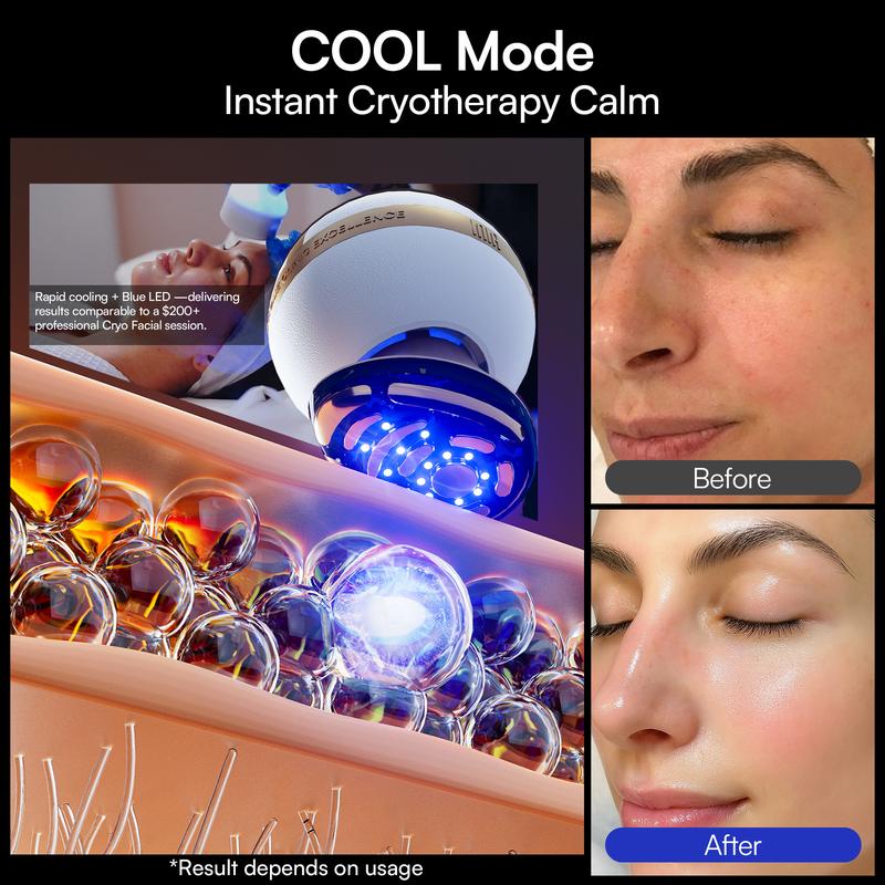 【LIVE EXCLUSIVE】INIA SPHERA At-Home RF & LED Anti-Aging Facial Device – Lift, Tighten & Sculpt with EMS Microcurrent, Red Light Therapy, Electroporation & Cryo Cooling for Firm, Glowing Skin. Perfect Black Friday Gift.