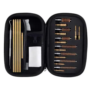 Pew Cleaning Kit .22, .30, .243, .280, .40, .45, .357/9mm/.38 Multi-Caliber Bore Brushes Brass Jags Stainless Steel Pick Phosphor Bronze