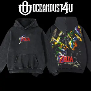 OceanDust4U Zelda: Ocarina of Time Hoodie 100% Premium Cotton Oversized Fit Pre-Washed Unisex Classic Top American Made